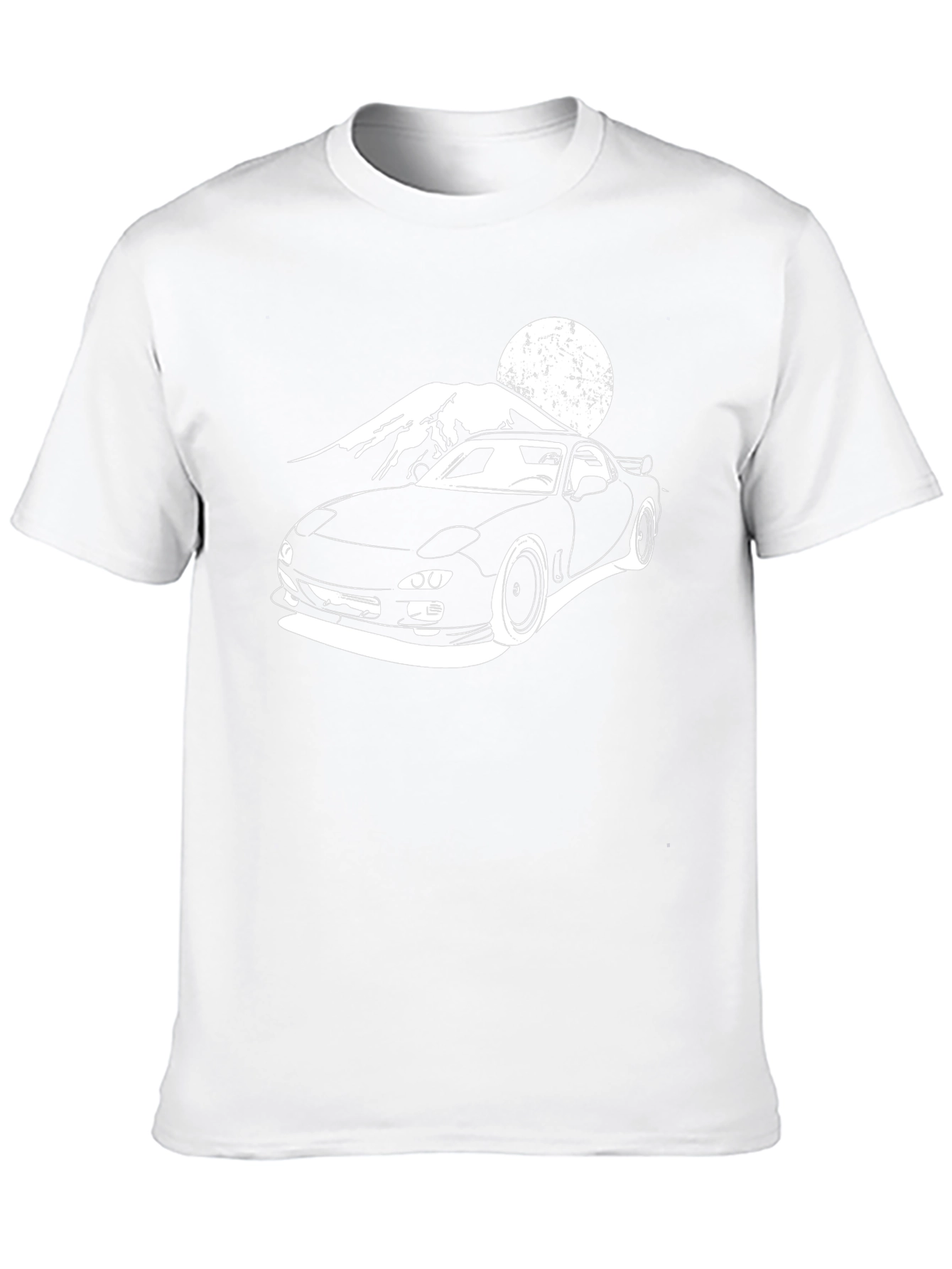 RX-7 Car Graphic Black T-Shirt