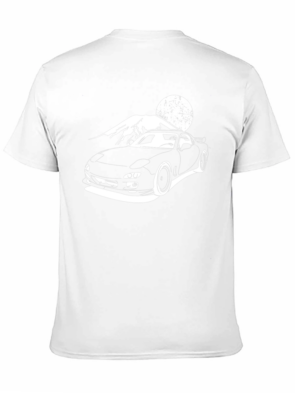 RX-7 Car Graphic Black T-Shirt