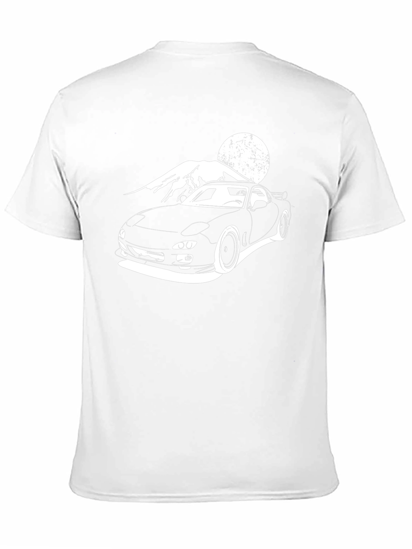 RX-7 Car Graphic Black T-Shirt