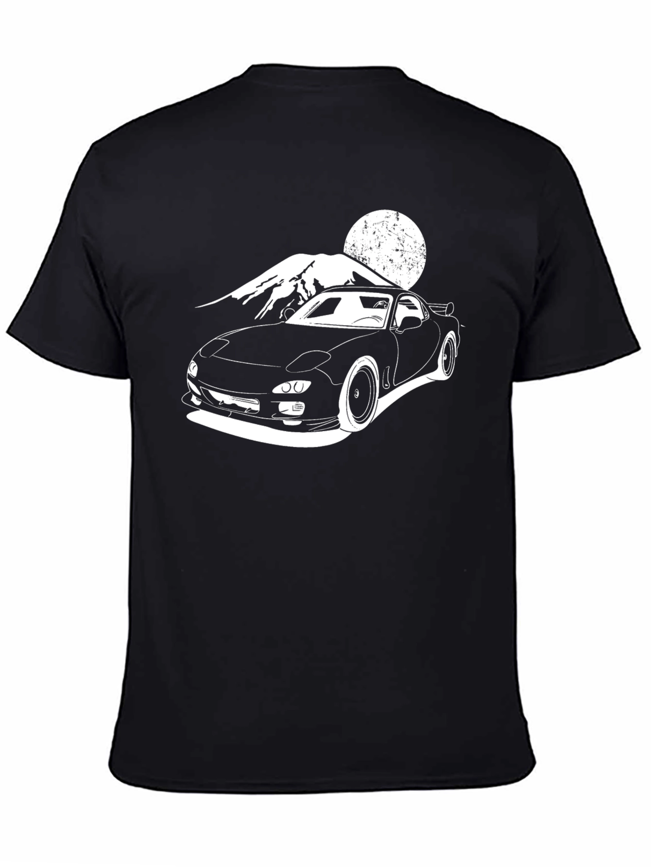 RX-7 Car Graphic Black T-Shirt