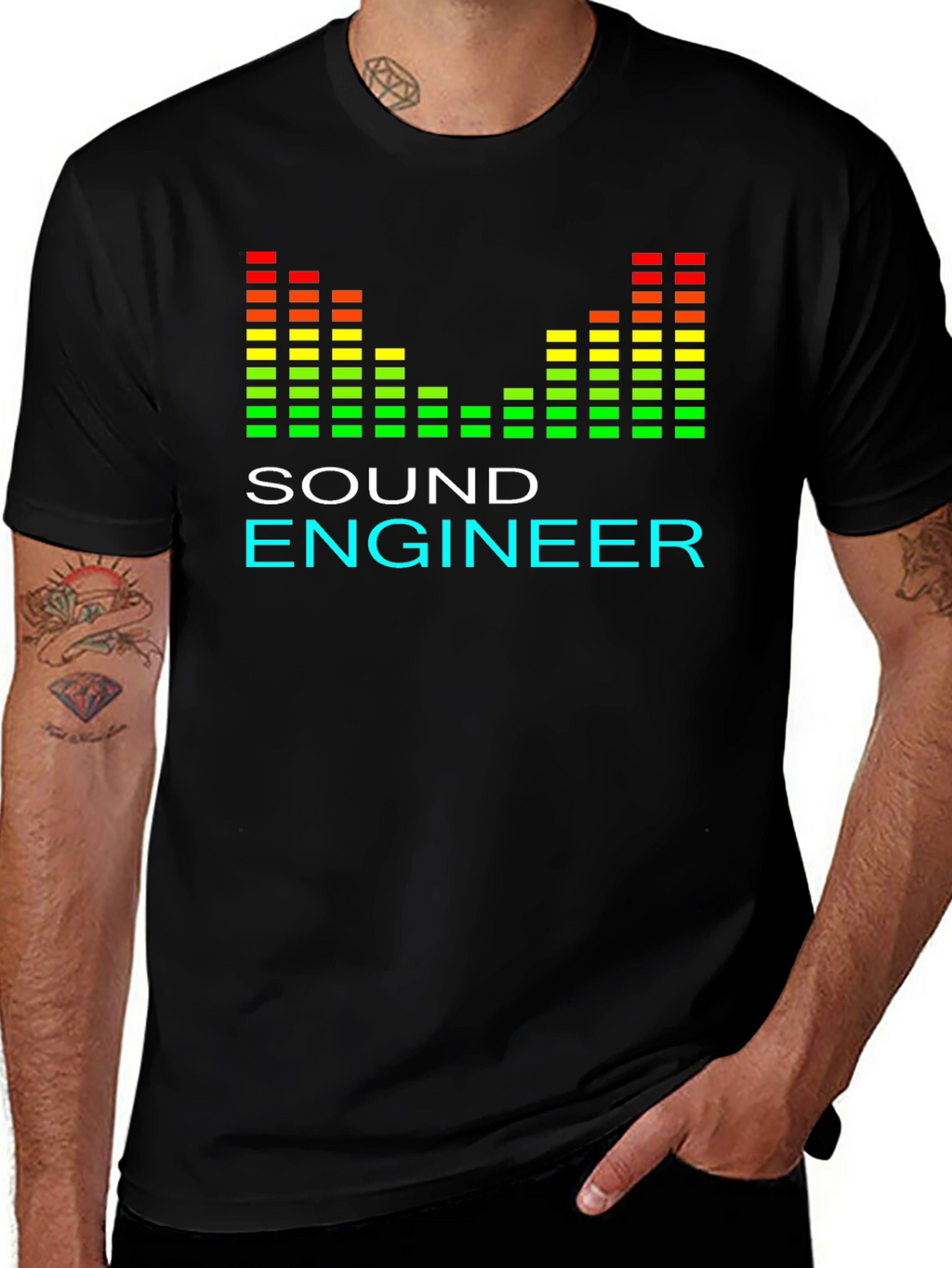 Sound Engineer Graphic Tee - Black T-Shirt