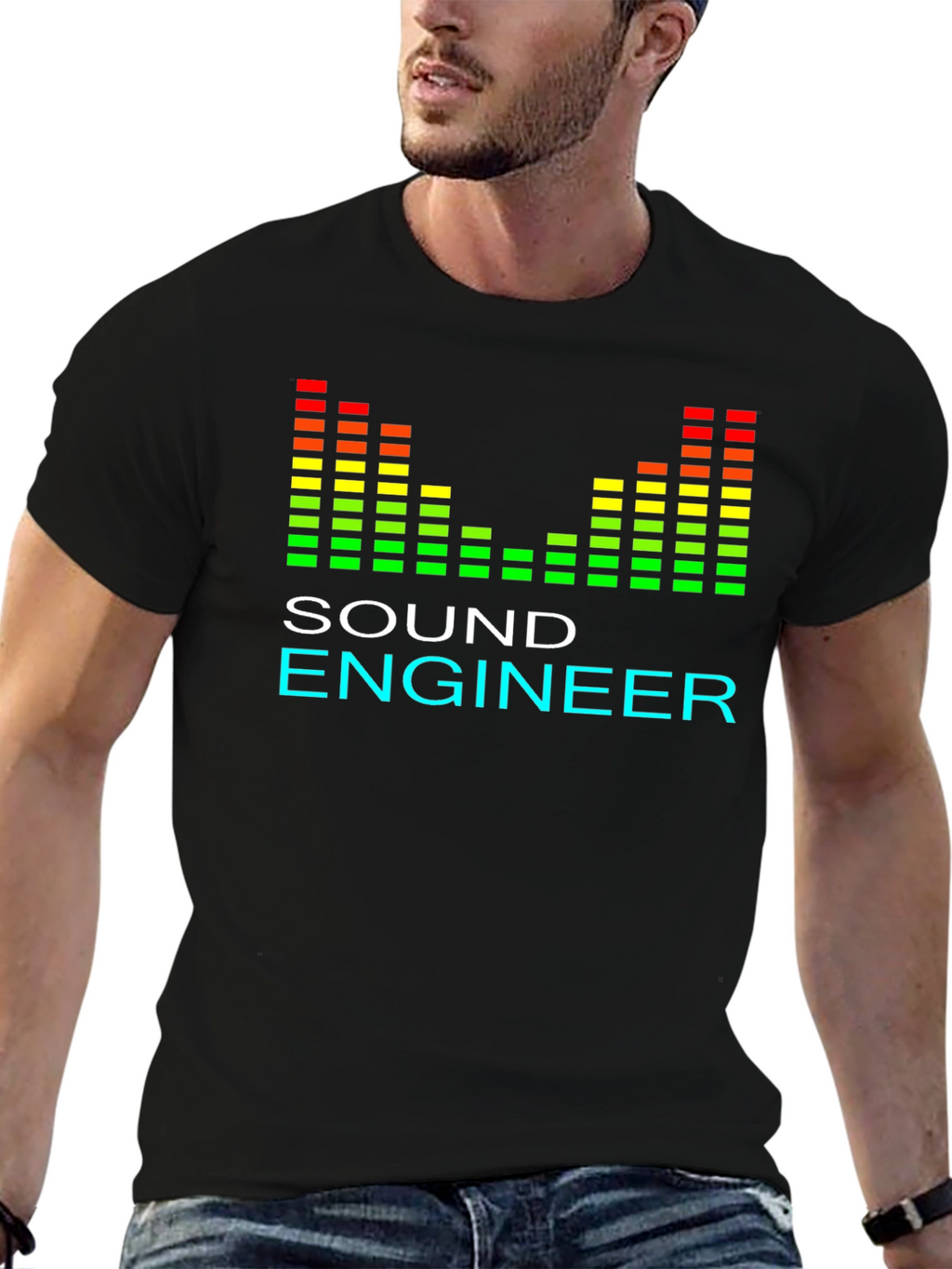 Sound Engineer Graphic Tee - Black T-Shirt