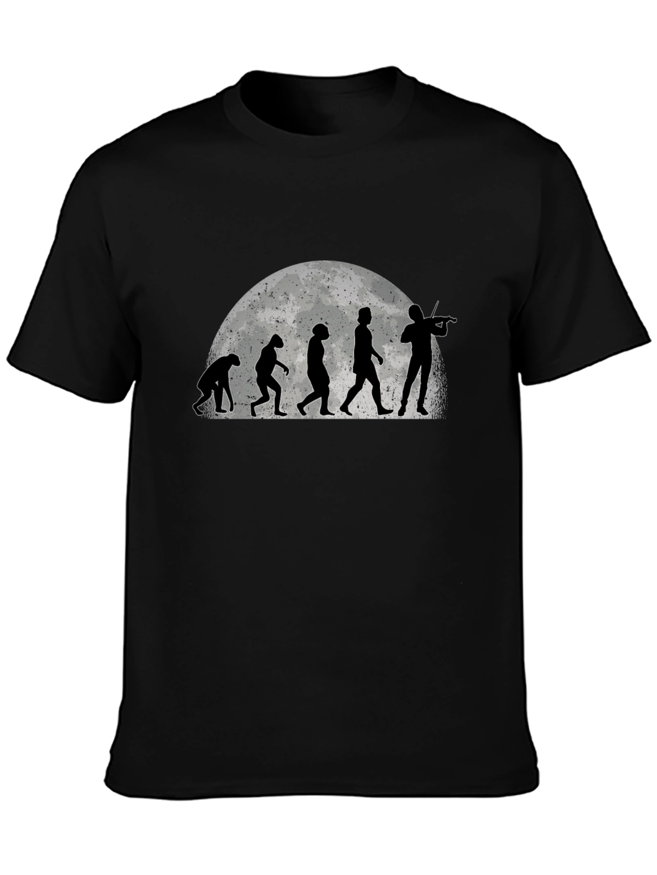 Evolution of Violinist T-Shirt - Black Cotton Tee
