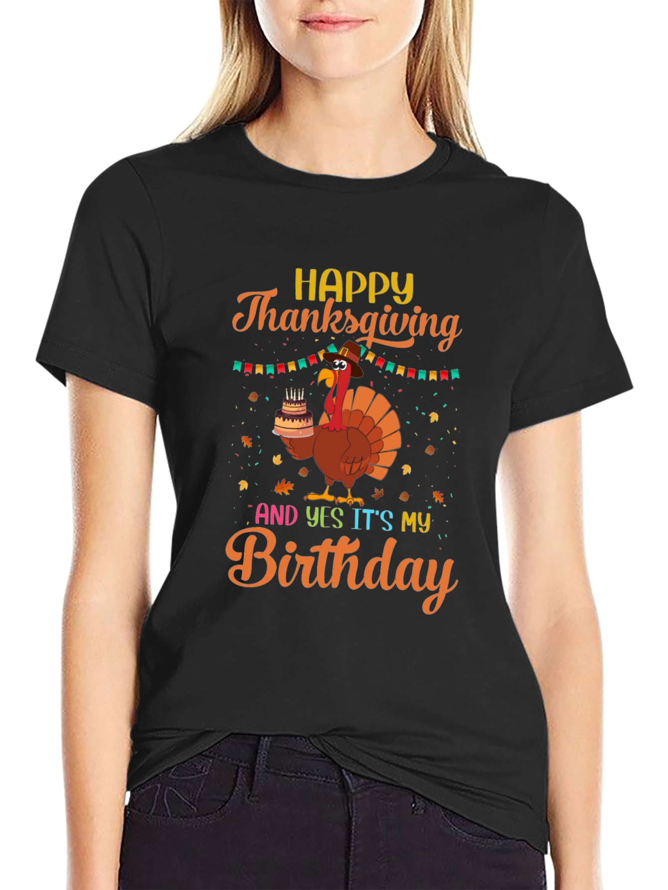 Thanksgiving Birthday Turkey T-Shirt