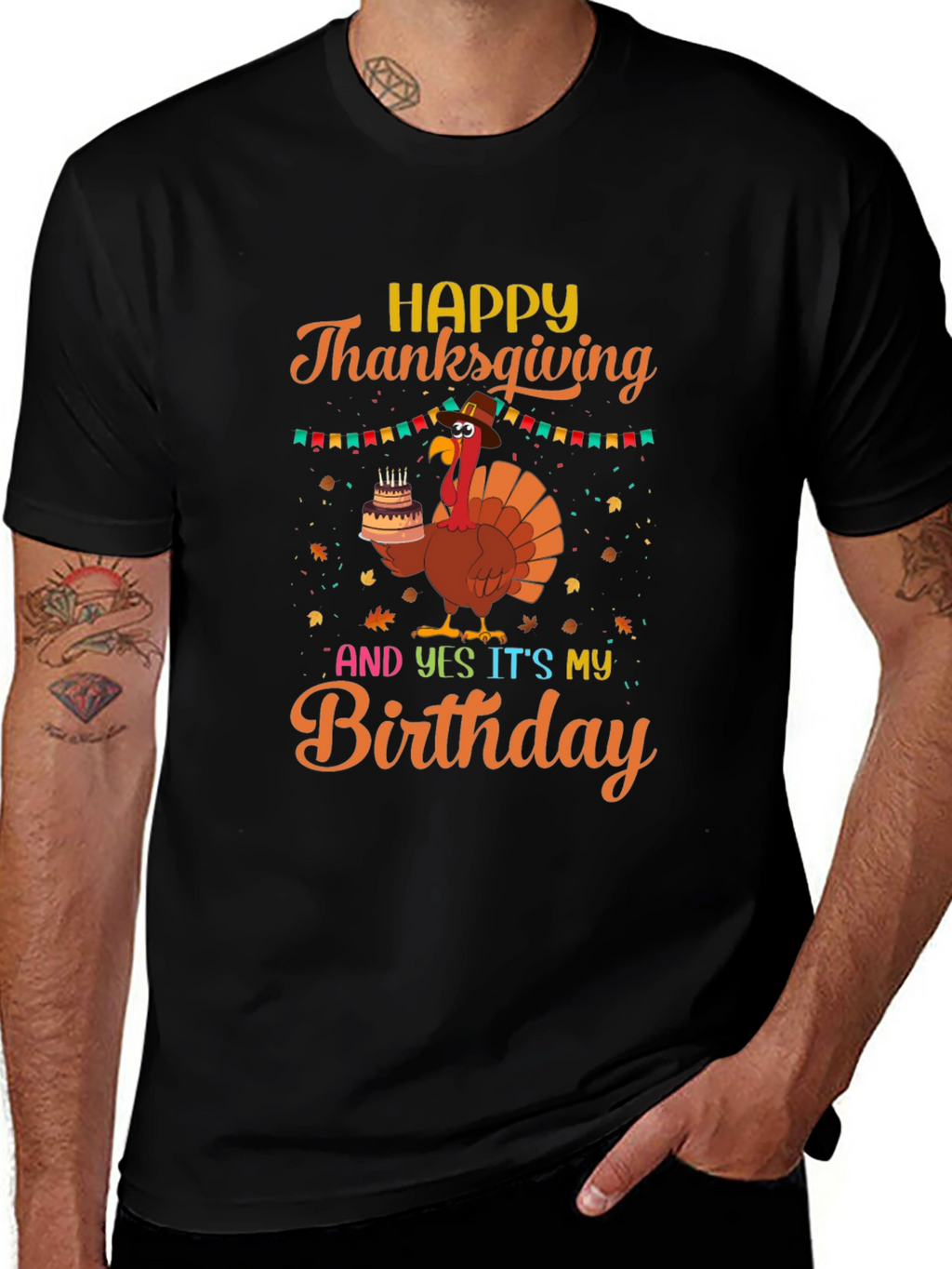 Thanksgiving Birthday Turkey T-Shirt
