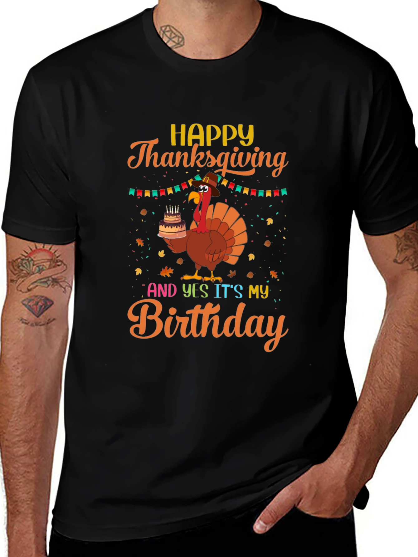 Thanksgiving Birthday Turkey T-Shirt