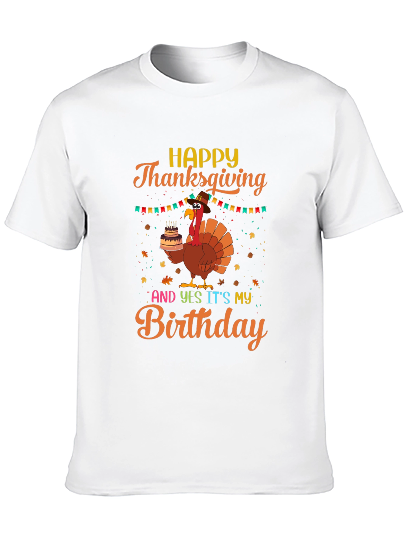 Thanksgiving Birthday Turkey T-Shirt