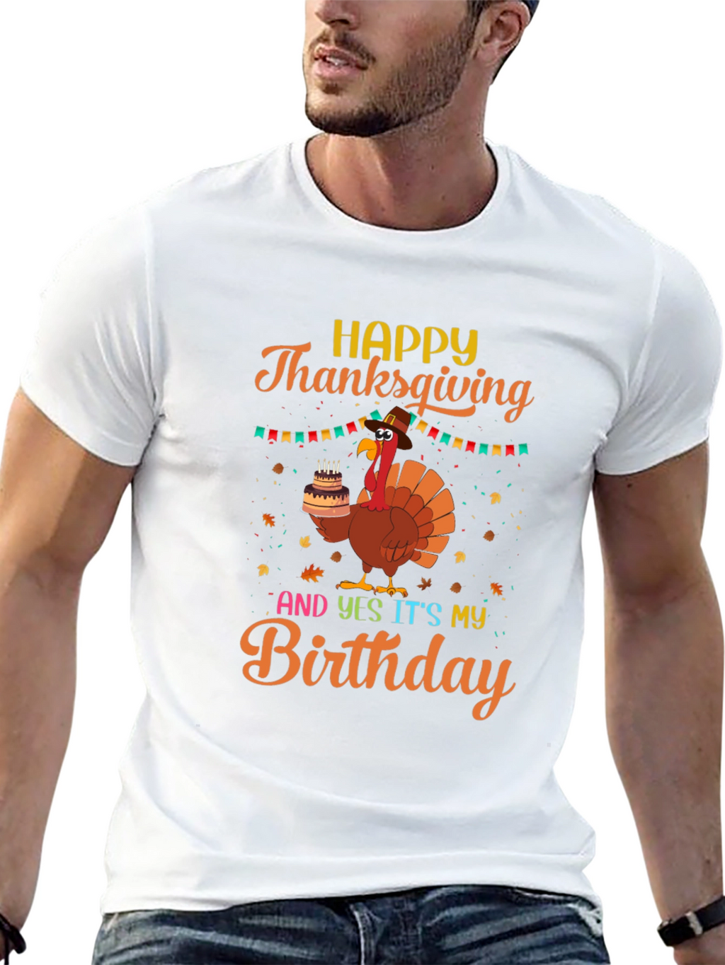 Thanksgiving Birthday Turkey T-Shirt