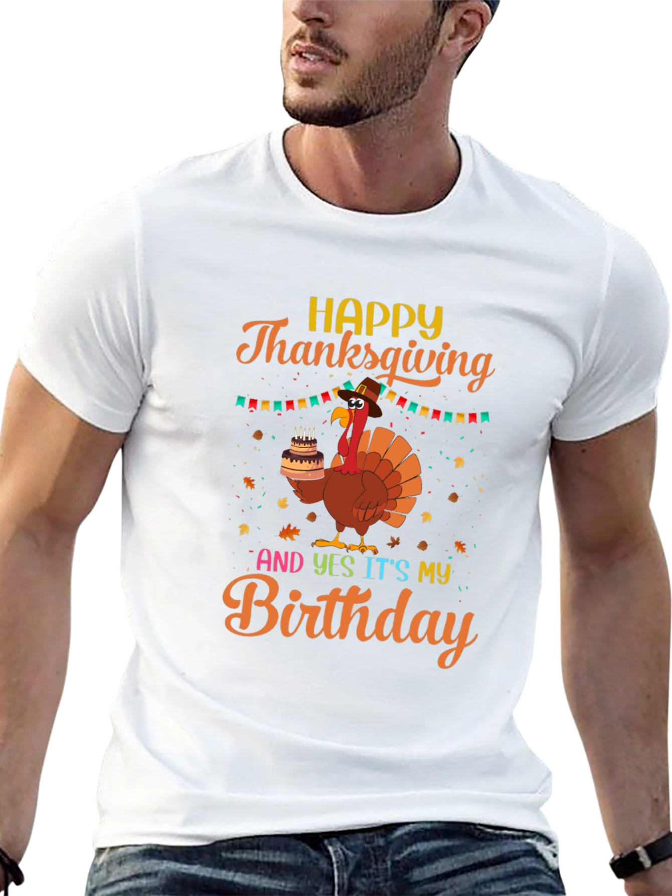 Thanksgiving Birthday Turkey T-Shirt