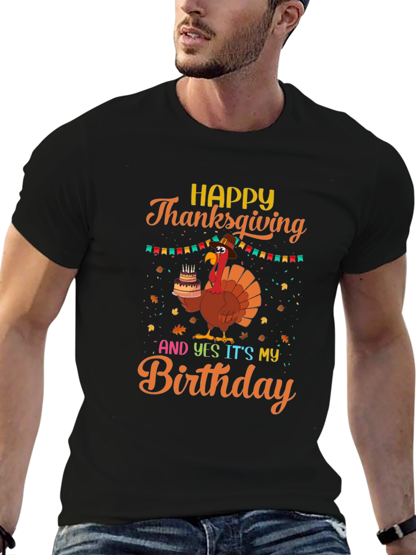 Thanksgiving Birthday Turkey T-Shirt