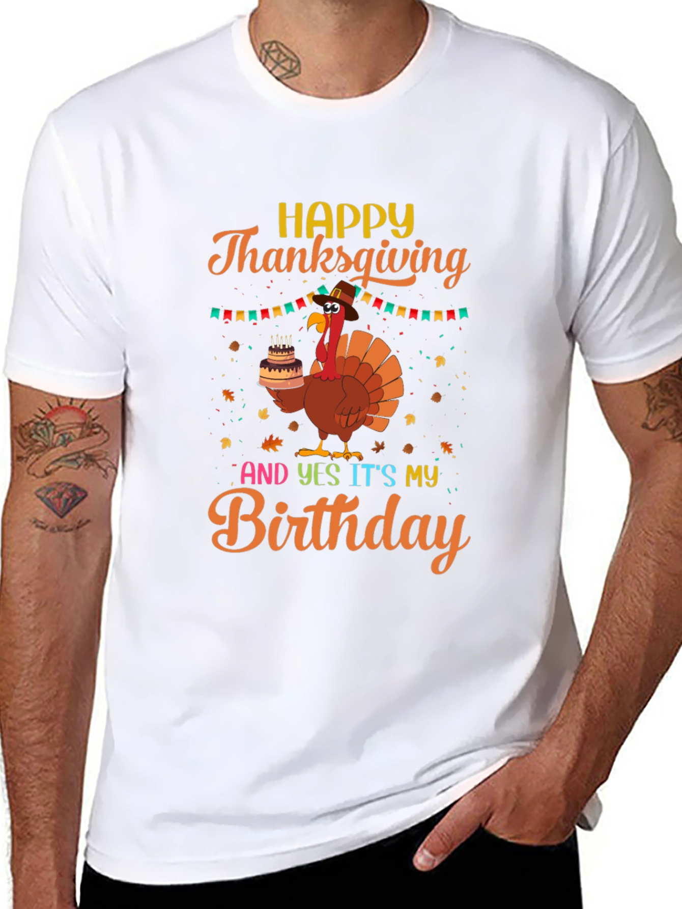 Thanksgiving Birthday Turkey T-Shirt