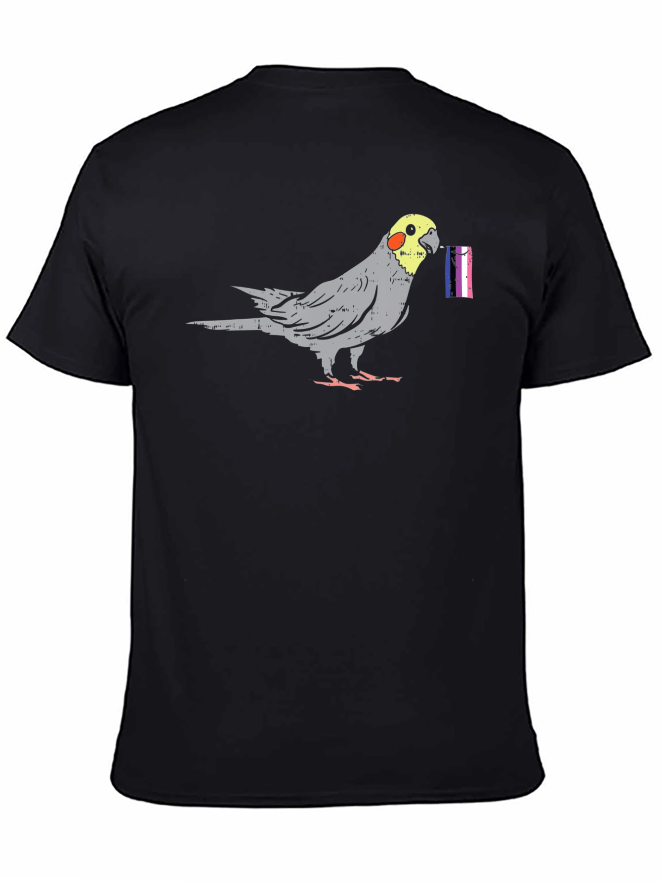 Cockatiel Bird Transgender Pride Flag T-Shirt