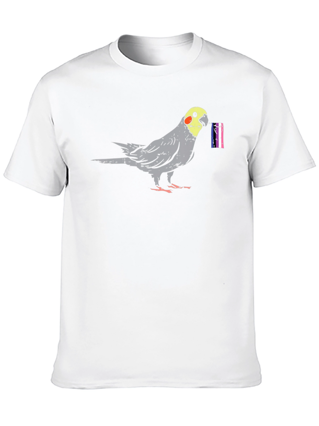 Cockatiel Bird Transgender Pride Flag T-Shirt