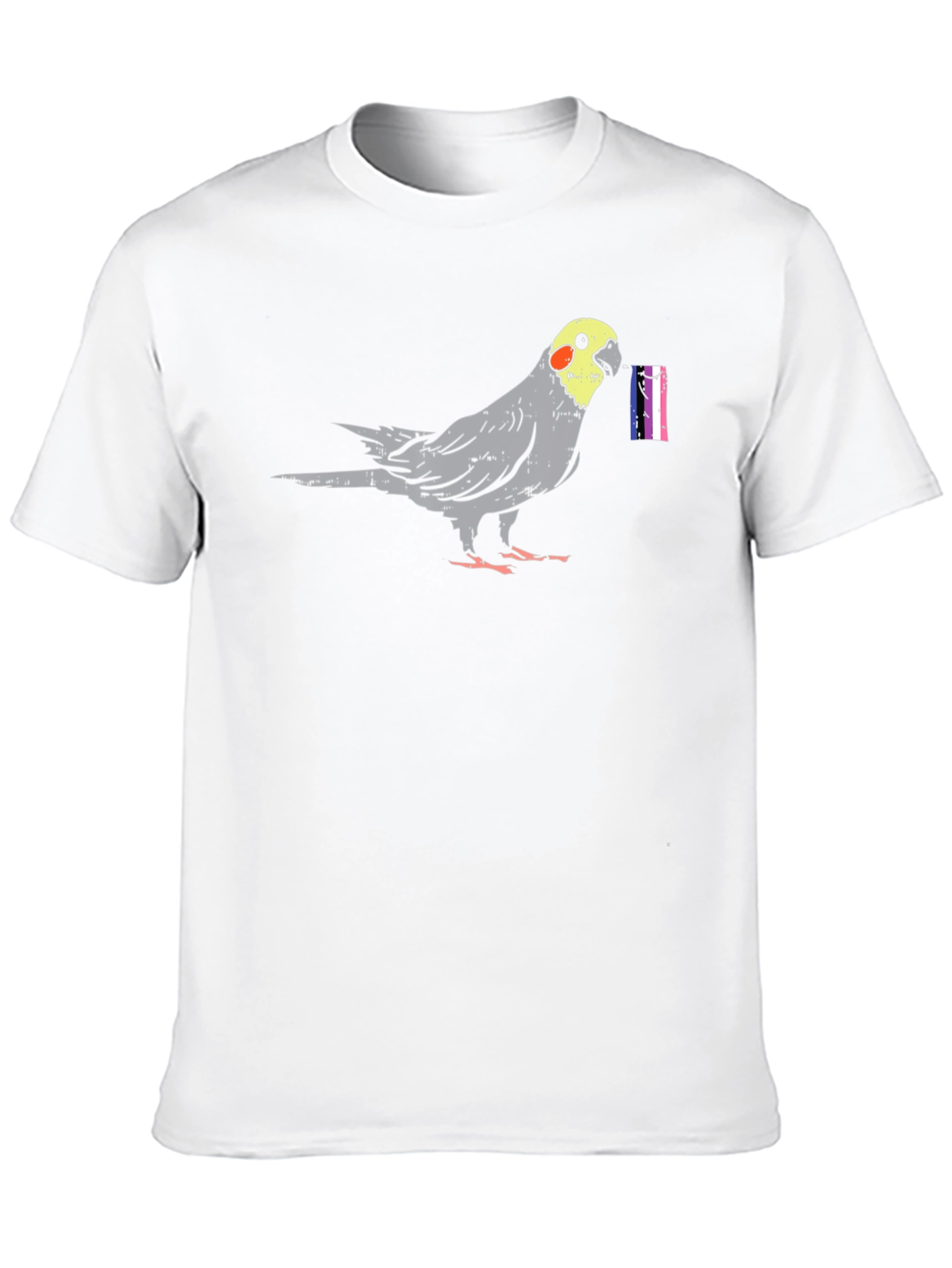 Cockatiel Bird Transgender Pride Flag T-Shirt