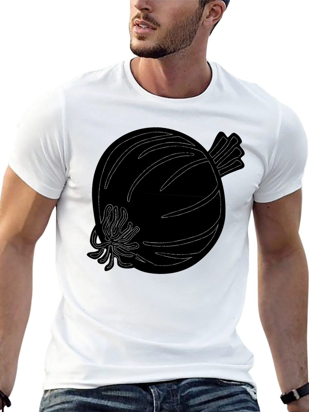 Abstract Onion Graphic Print T-Shirt