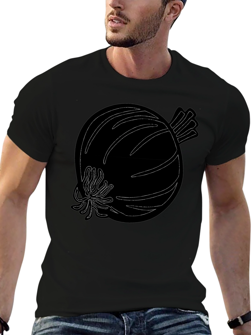 Abstract Onion Graphic Print T-Shirt
