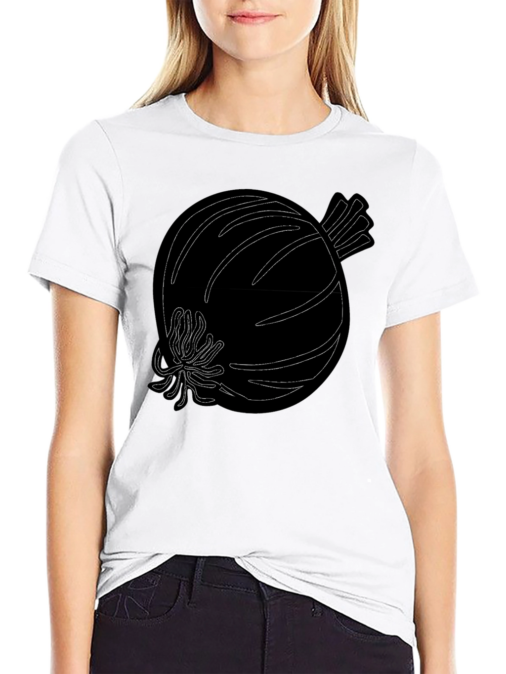 Abstract Onion Graphic Print T-Shirt