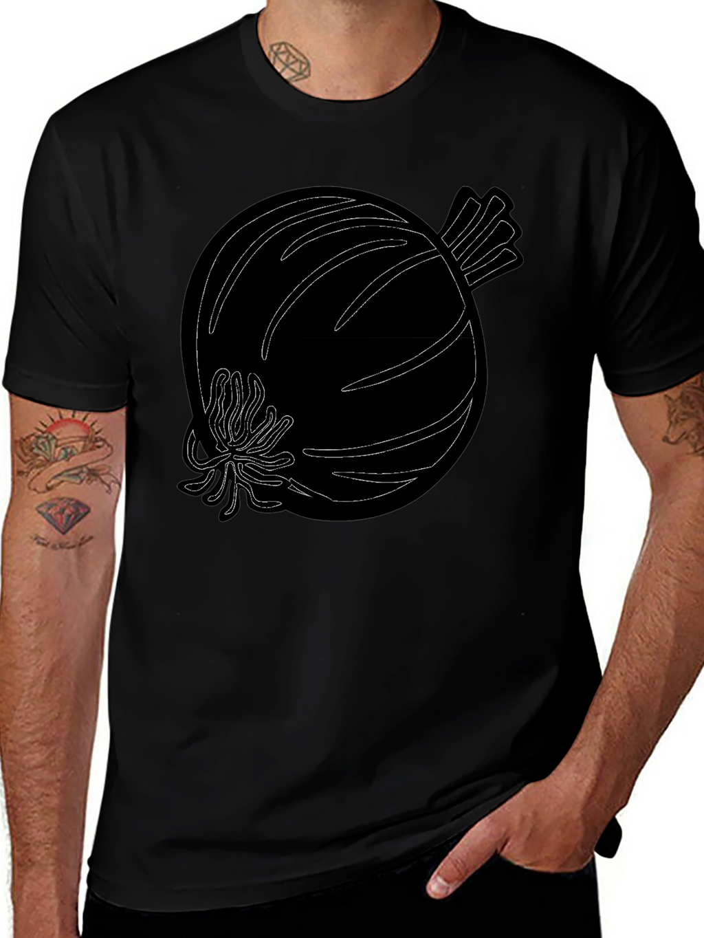 Abstract Onion Graphic Print T-Shirt