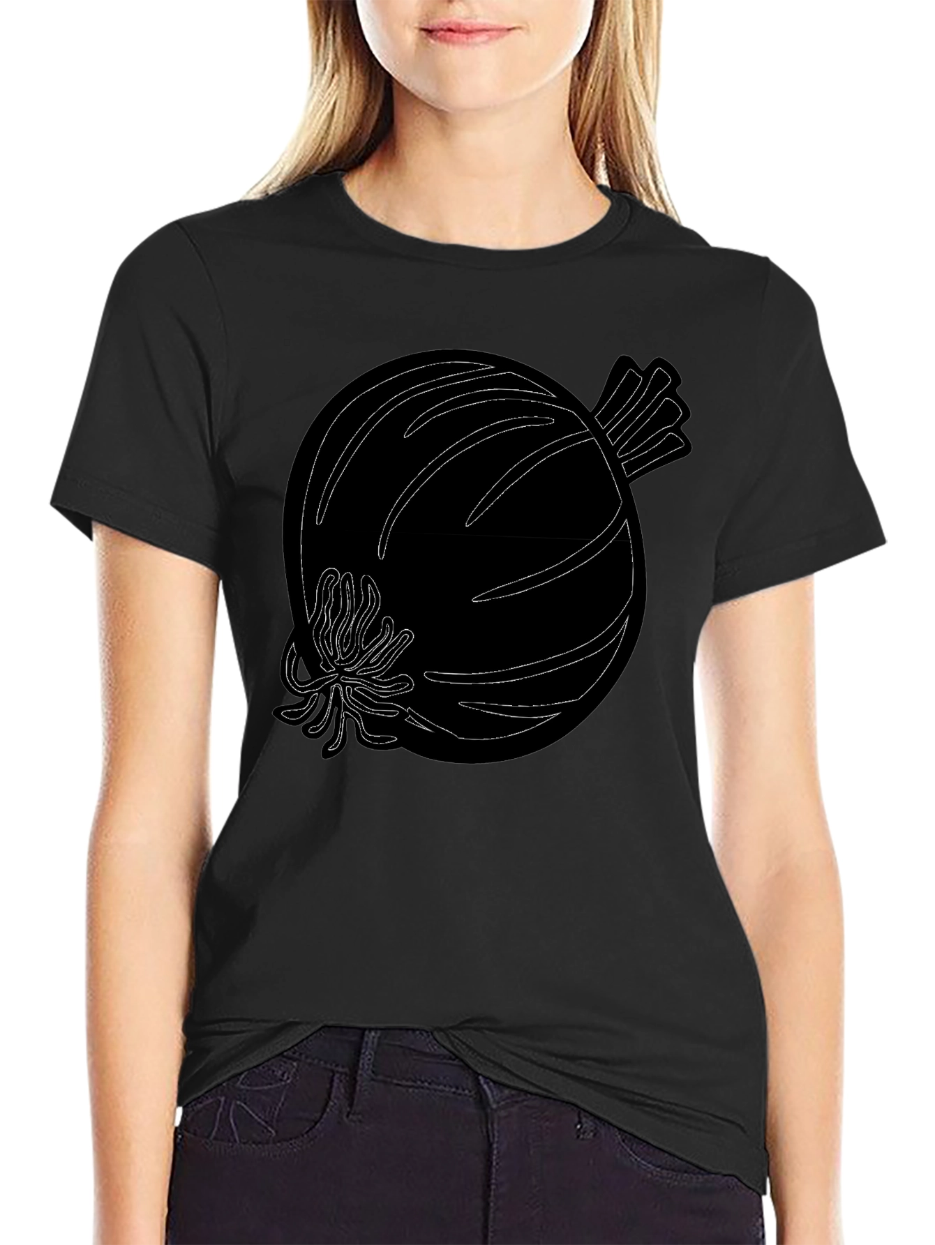 Abstract Onion Graphic Print T-Shirt
