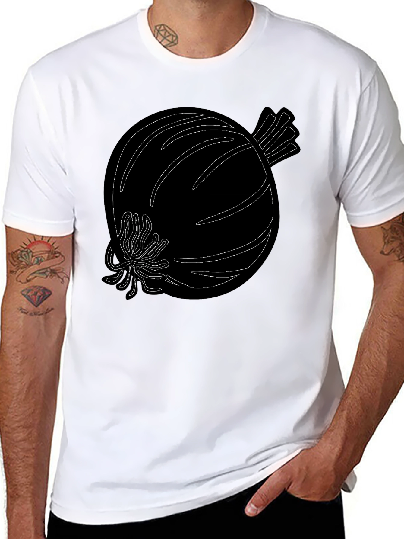 Abstract Onion Graphic Print T-Shirt