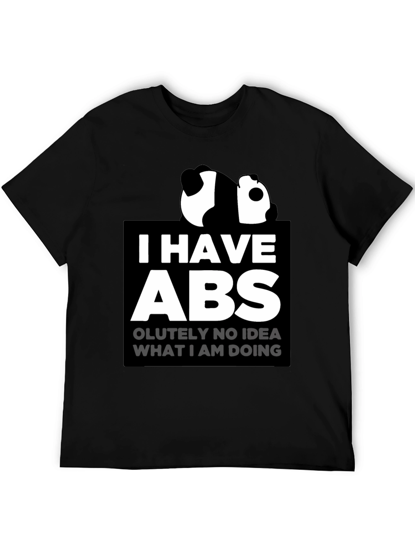 Funny Panda I Have Abs Graphic T-Shirt