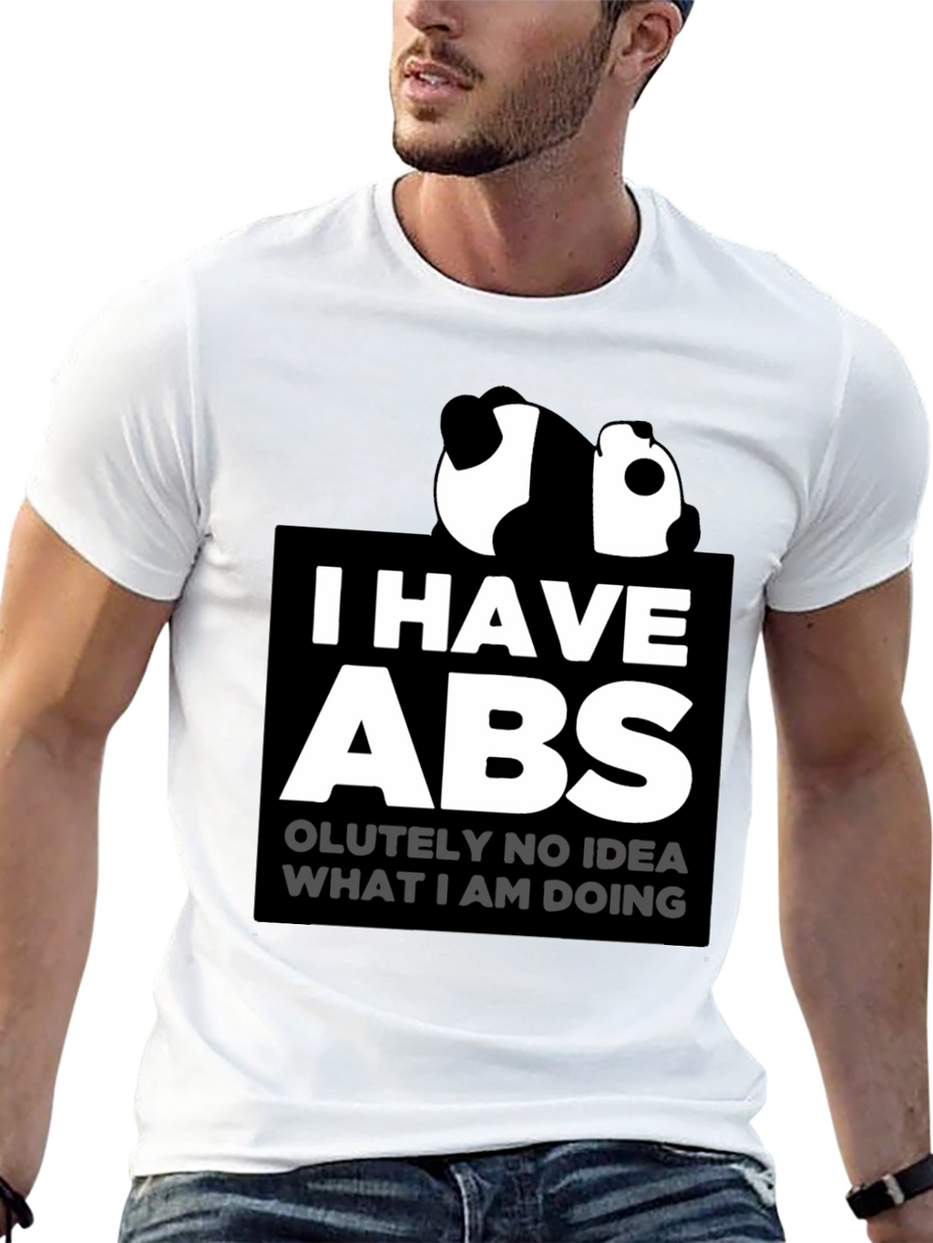 Funny Panda I Have Abs Graphic T-Shirt