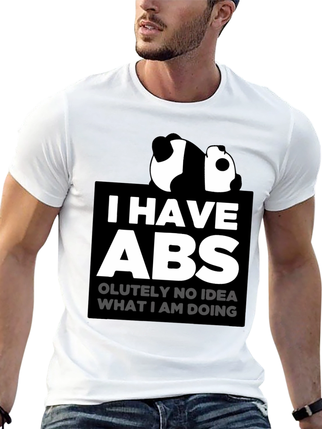 Funny Panda I Have Abs Graphic T-Shirt