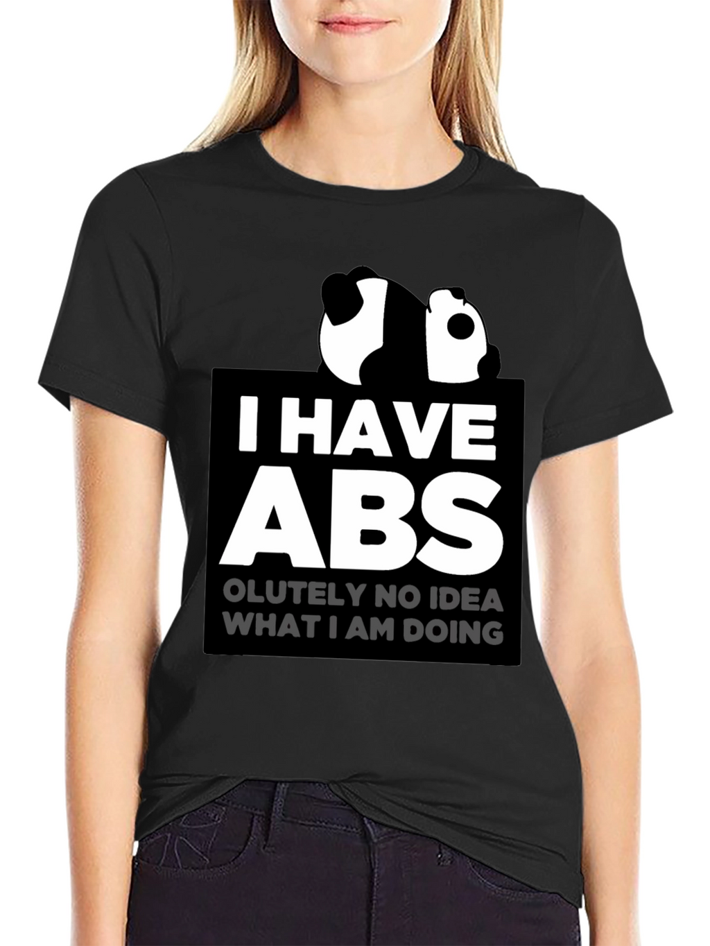 Funny Panda I Have Abs Graphic T-Shirt