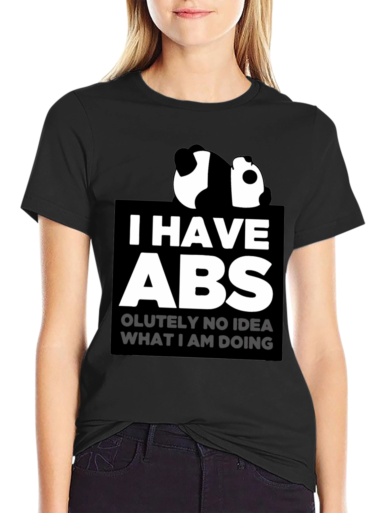Funny Panda I Have Abs Graphic T-Shirt