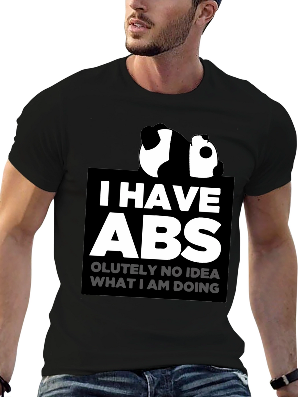 Funny Panda I Have Abs Graphic T-Shirt