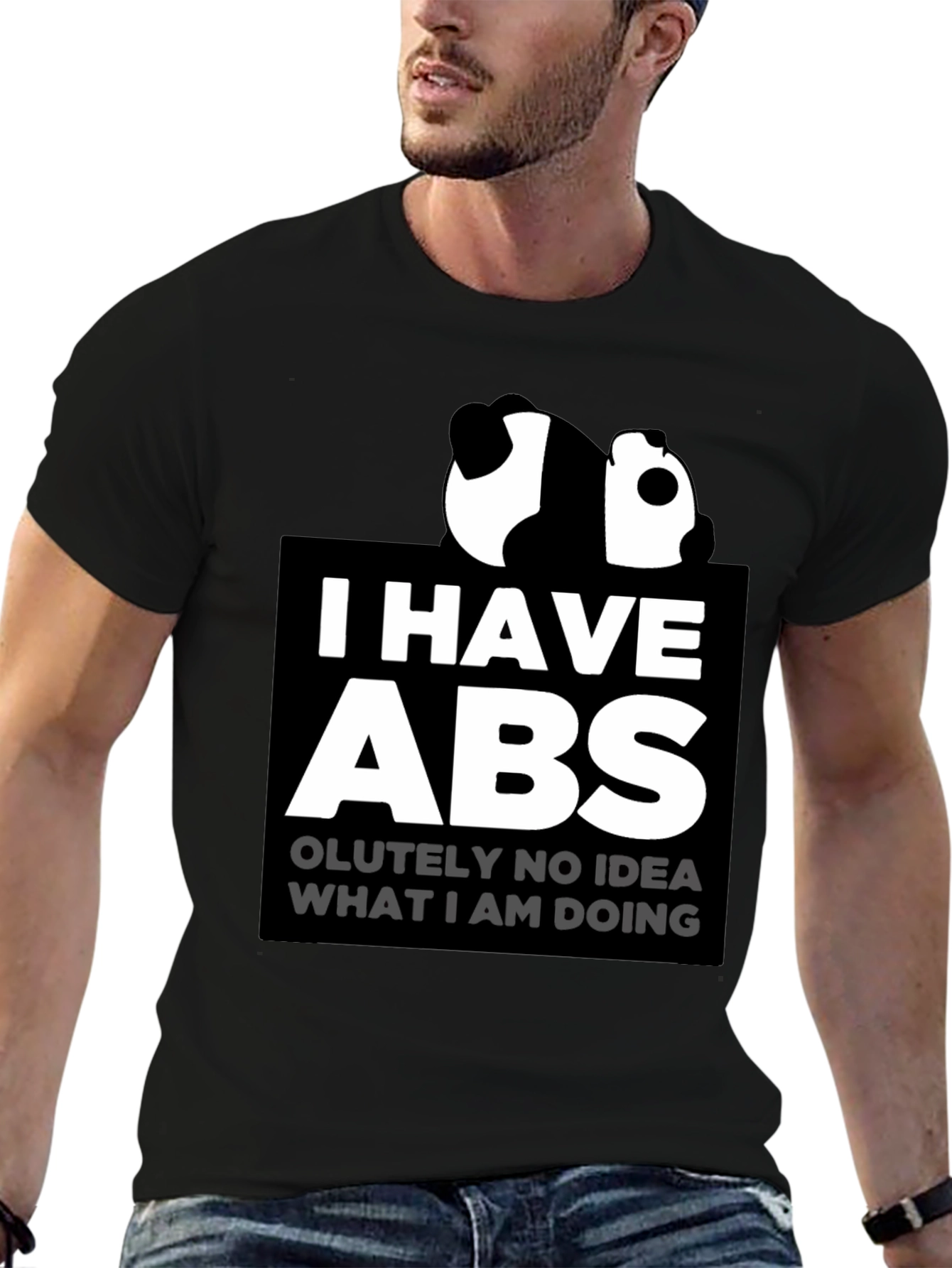 Funny Panda I Have Abs Graphic T-Shirt