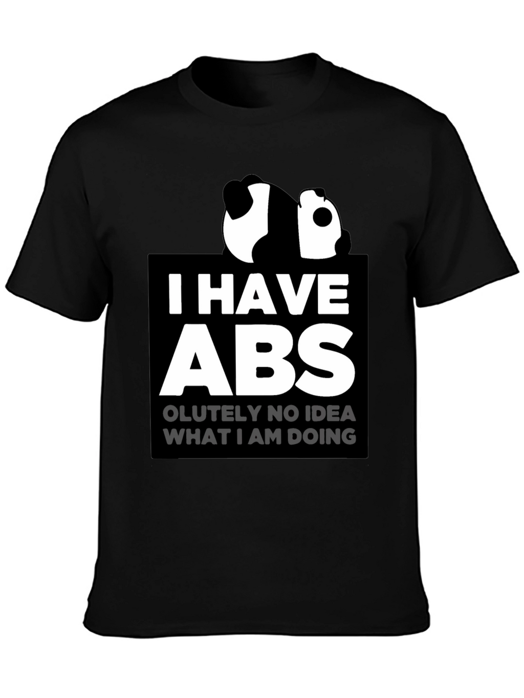 Funny Panda I Have Abs Graphic T-Shirt