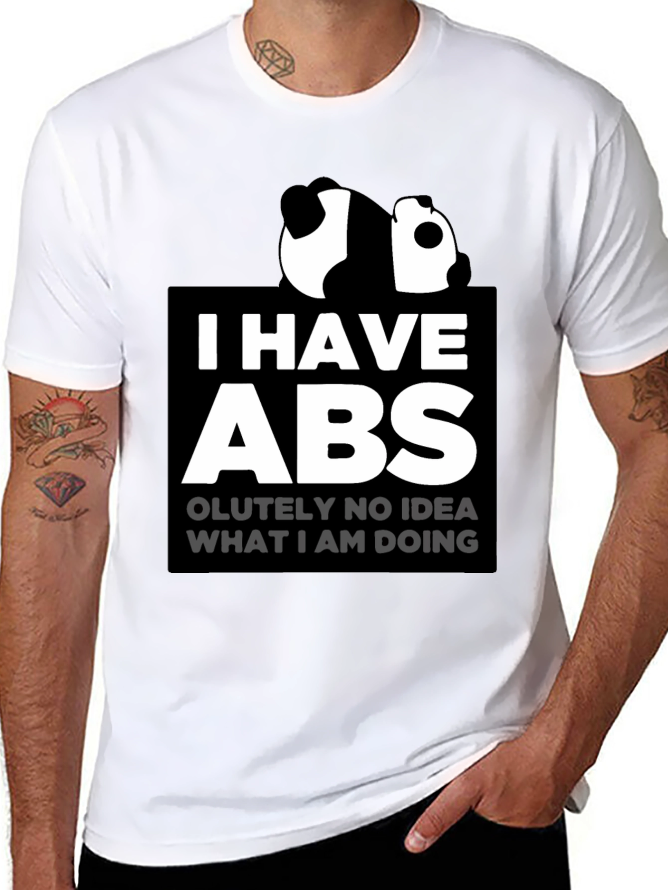 Funny Panda I Have Abs Graphic T-Shirt