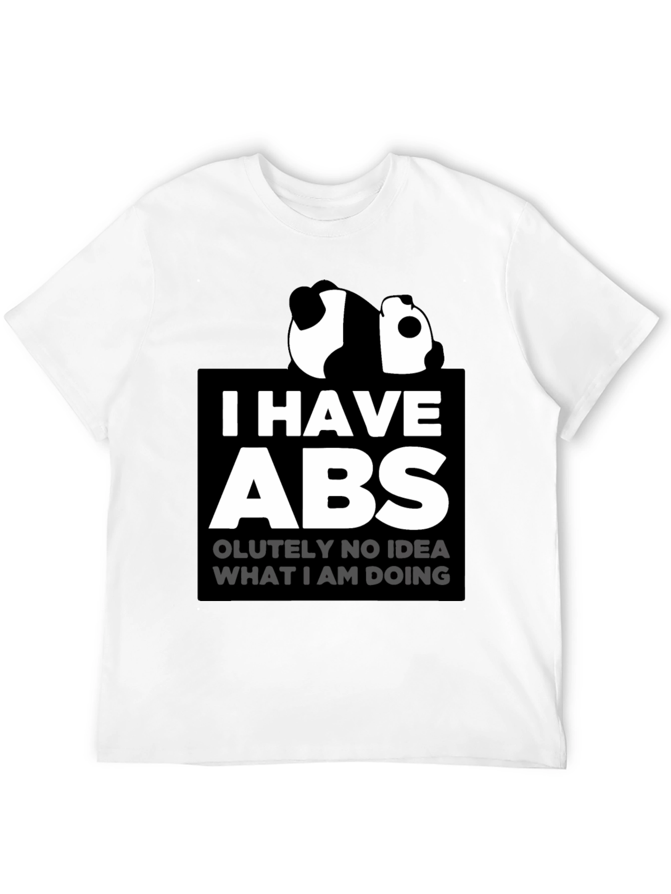Funny Panda I Have Abs Graphic T-Shirt