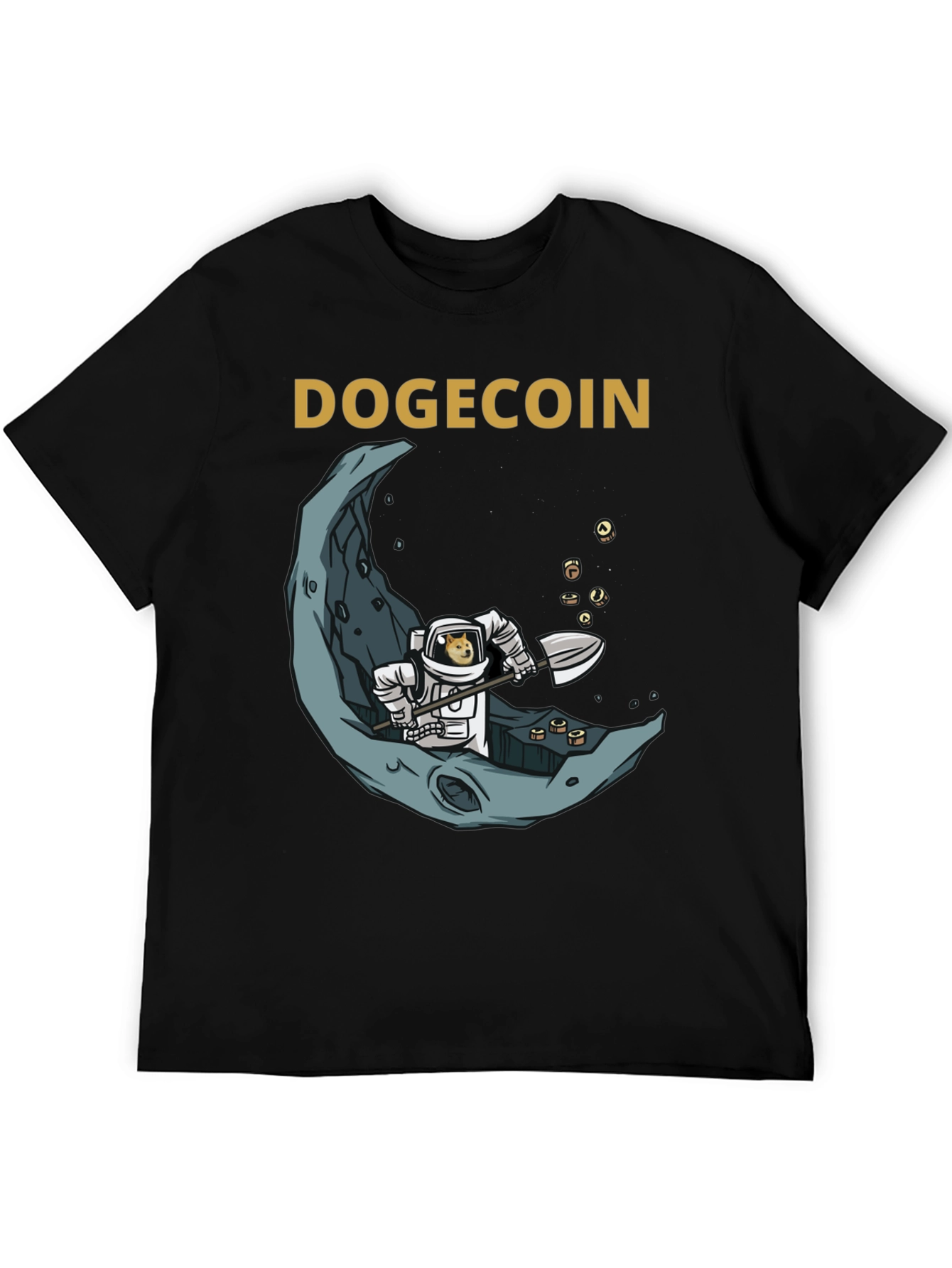 Dogecoin Astronaut Moon Mining Graphic Tee