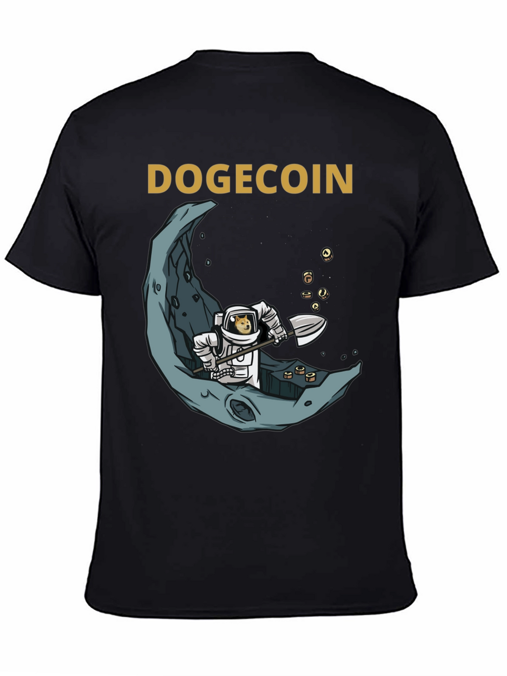 Dogecoin Astronaut Moon Mining Graphic Tee