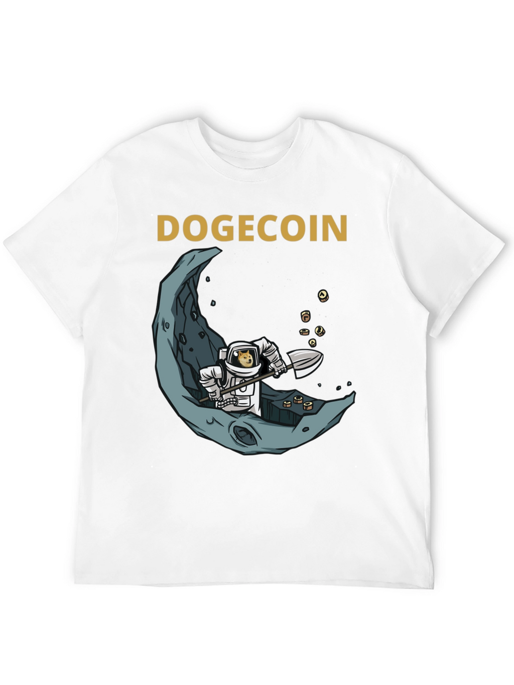 Dogecoin Astronaut Moon Mining Graphic Tee