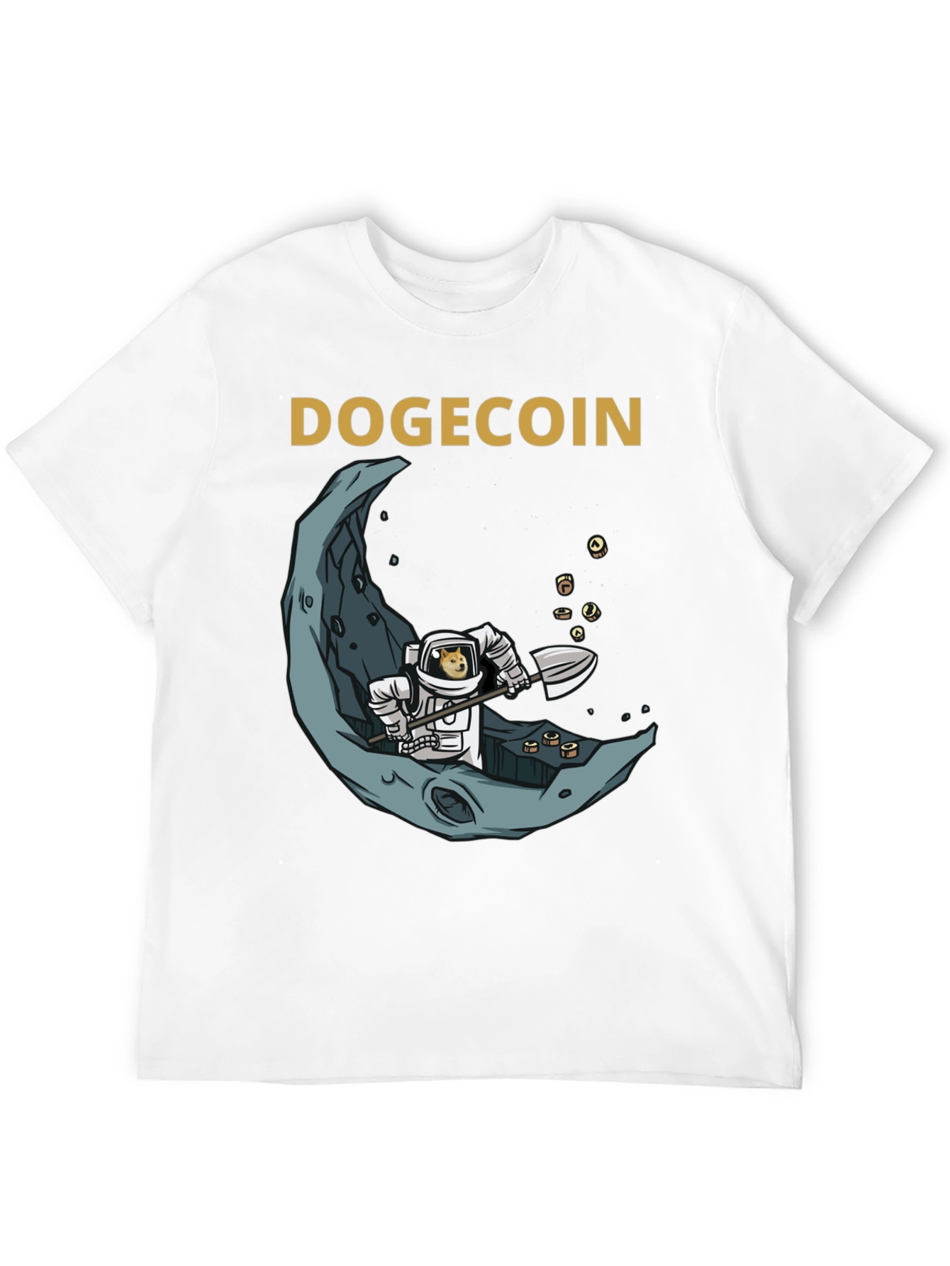Dogecoin Astronaut Moon Mining Graphic Tee