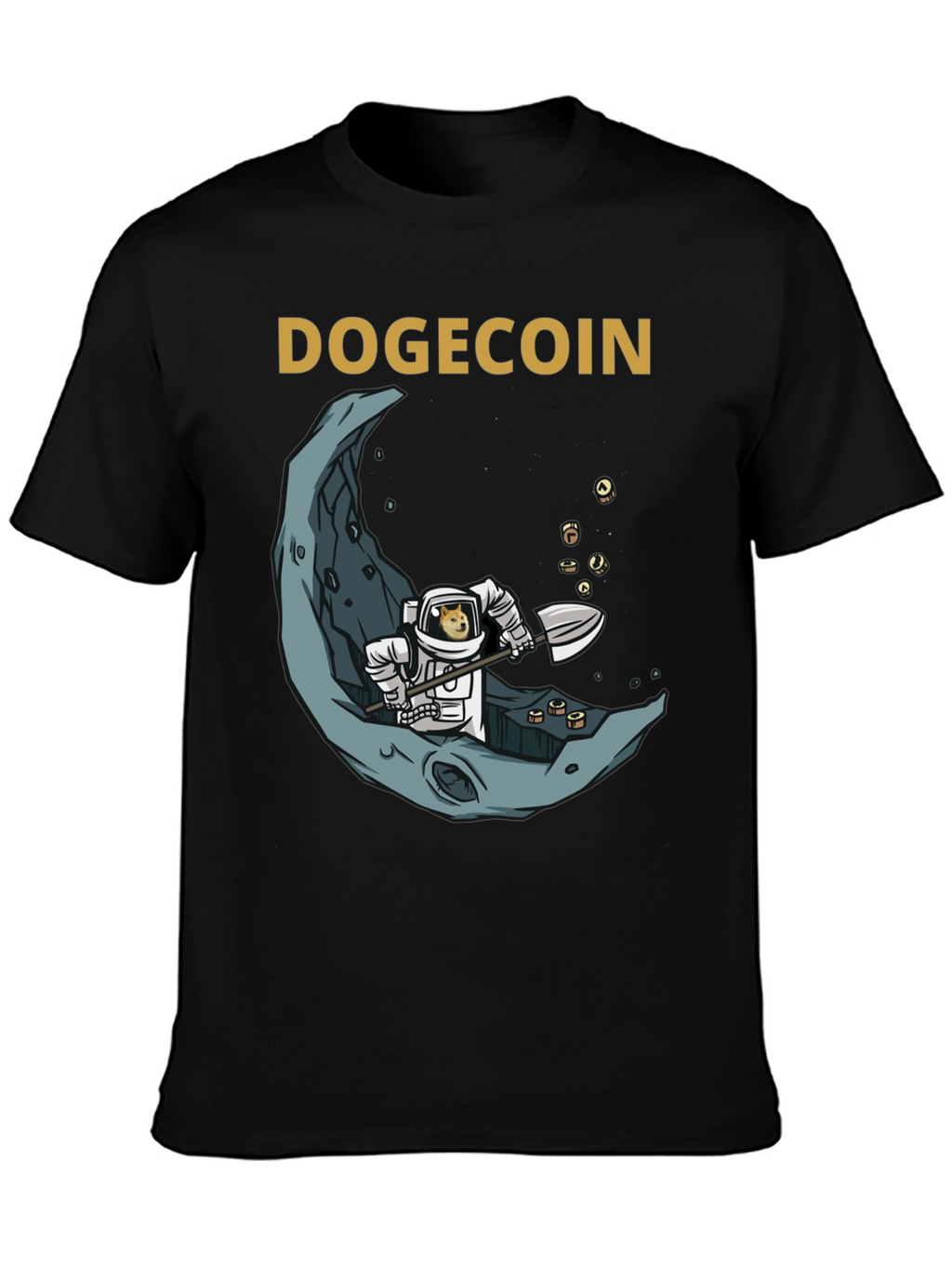 Dogecoin Astronaut Moon Mining Graphic Tee