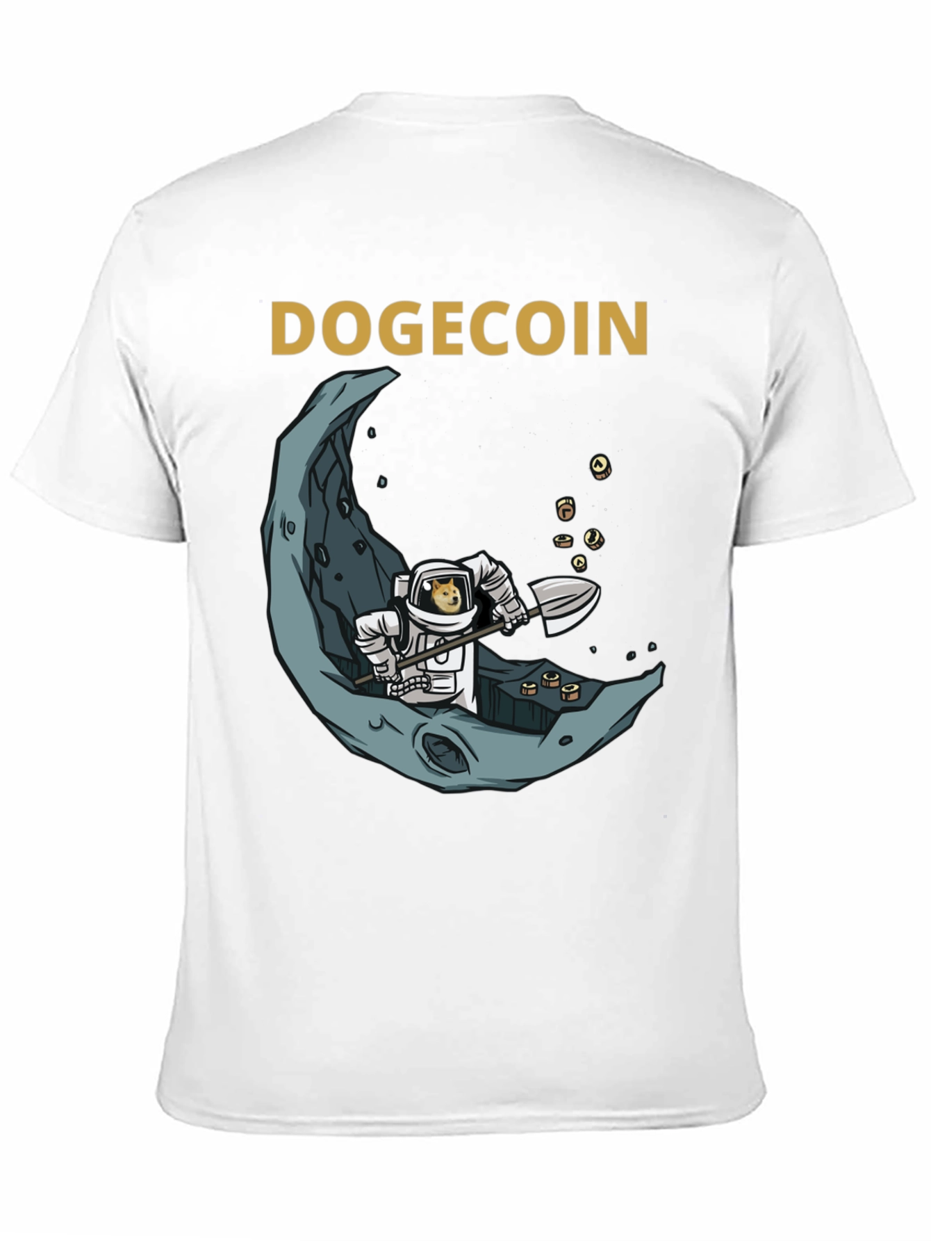 Dogecoin Astronaut Moon Mining Graphic Tee