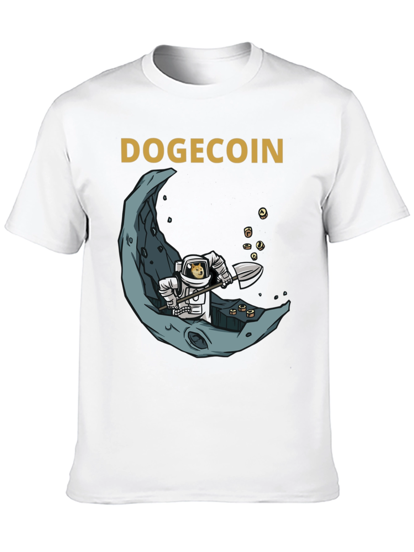 Dogecoin Astronaut Moon Mining Graphic Tee