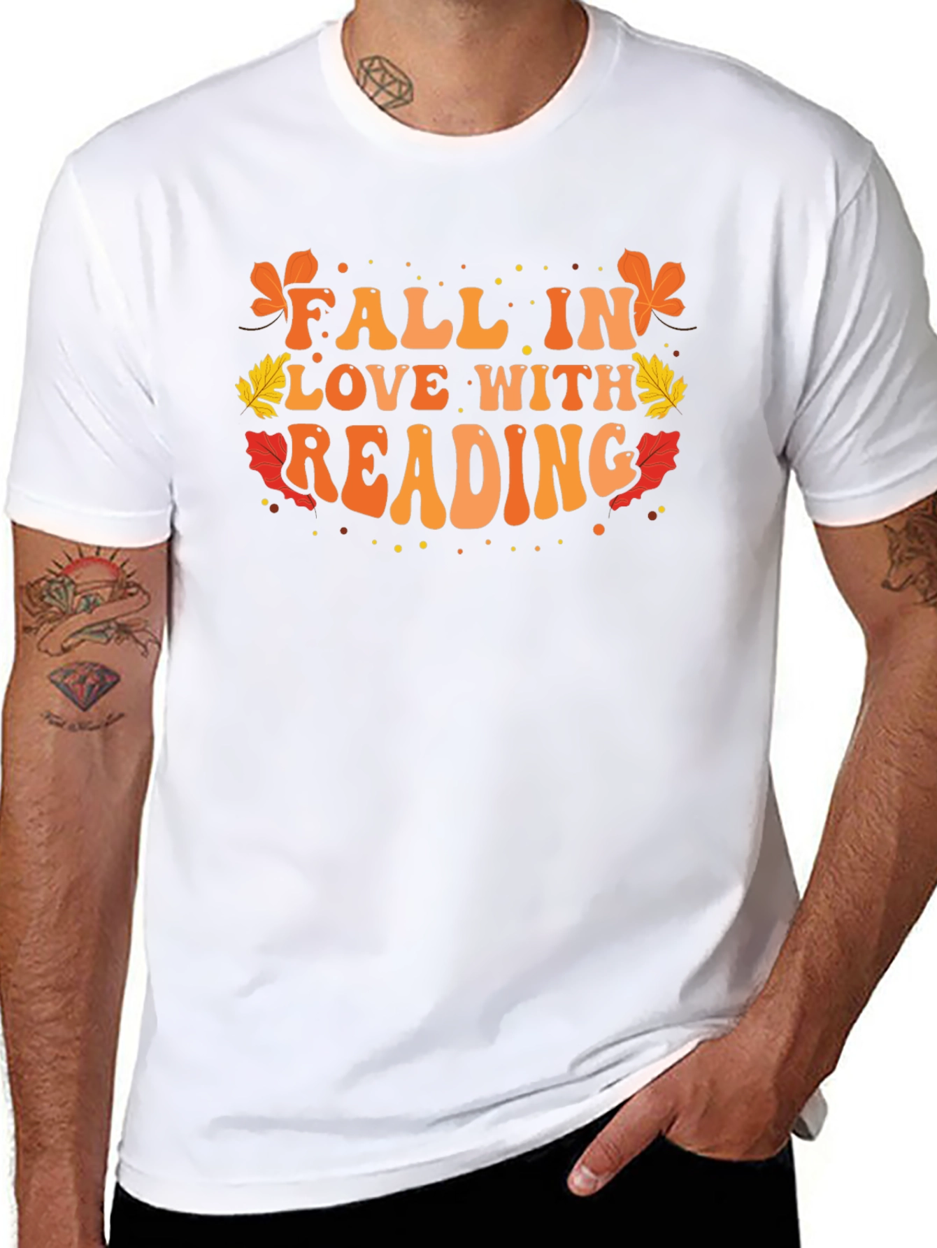 Fall in Love With Reading Black T-Shirt