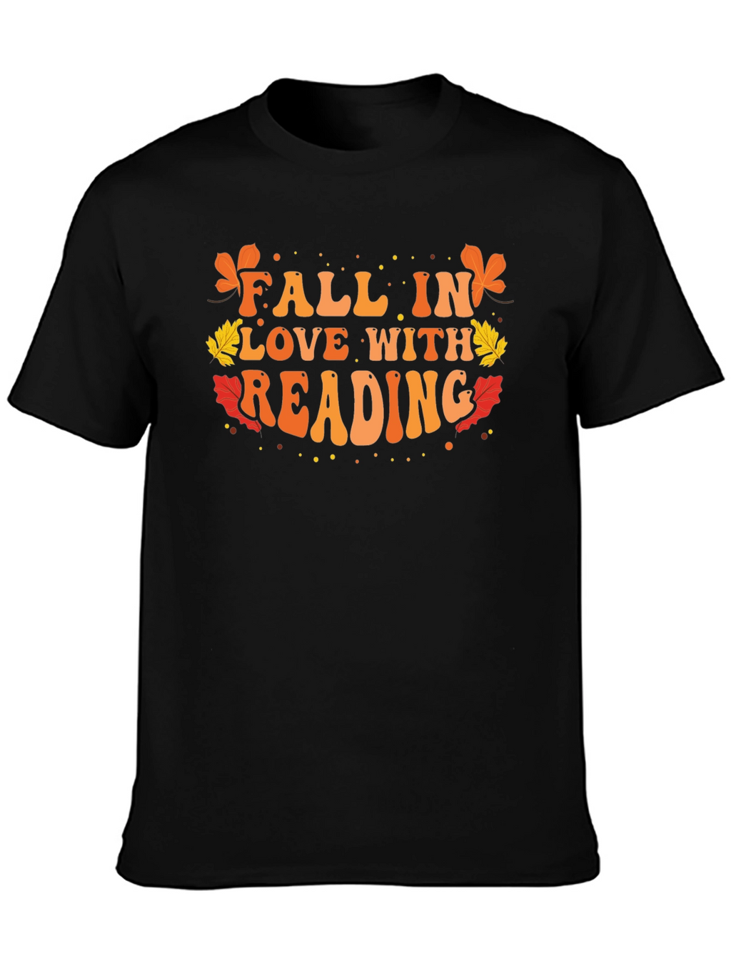 Fall in Love With Reading Black T-Shirt