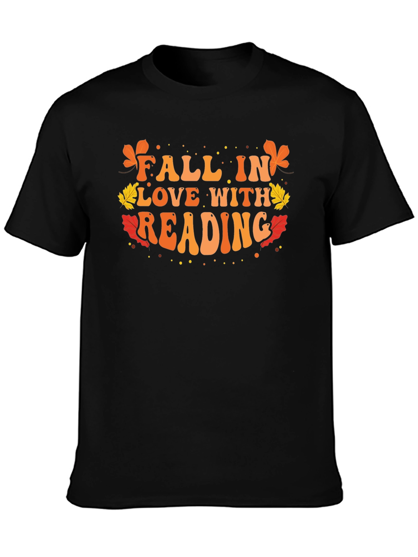 Fall in Love With Reading Black T-Shirt