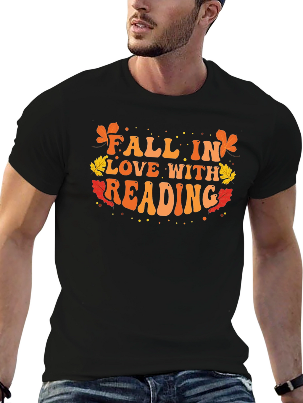 Fall in Love With Reading Black T-Shirt