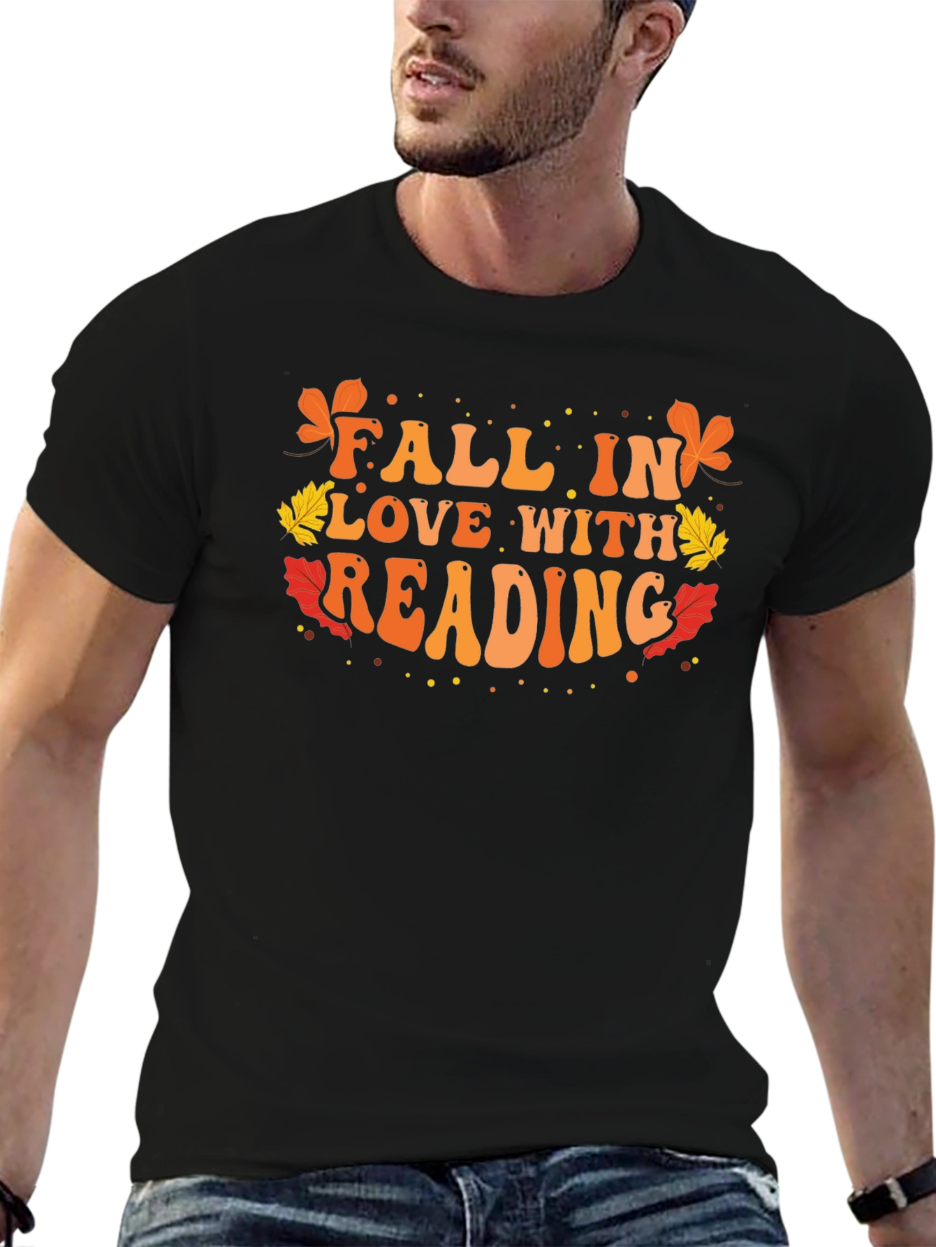 Fall in Love With Reading Black T-Shirt