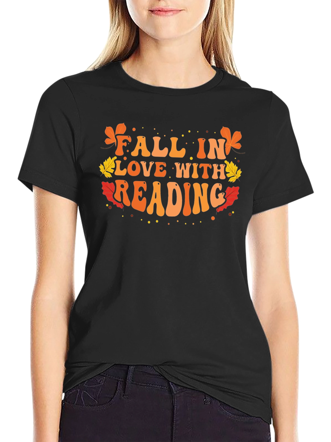 Fall in Love With Reading Black T-Shirt