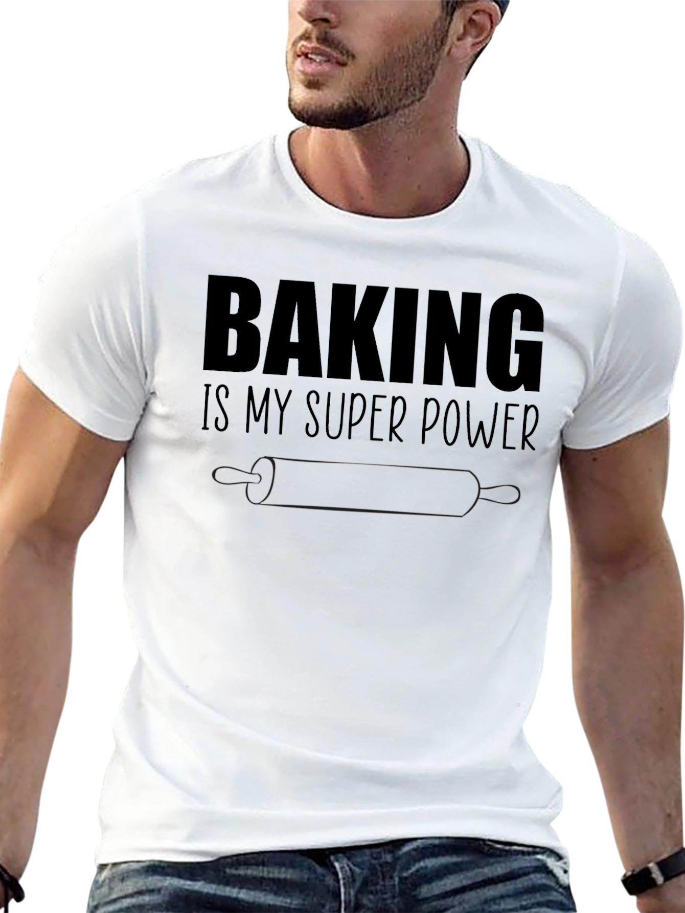 Baking is My Superpower Black Graphic Tee