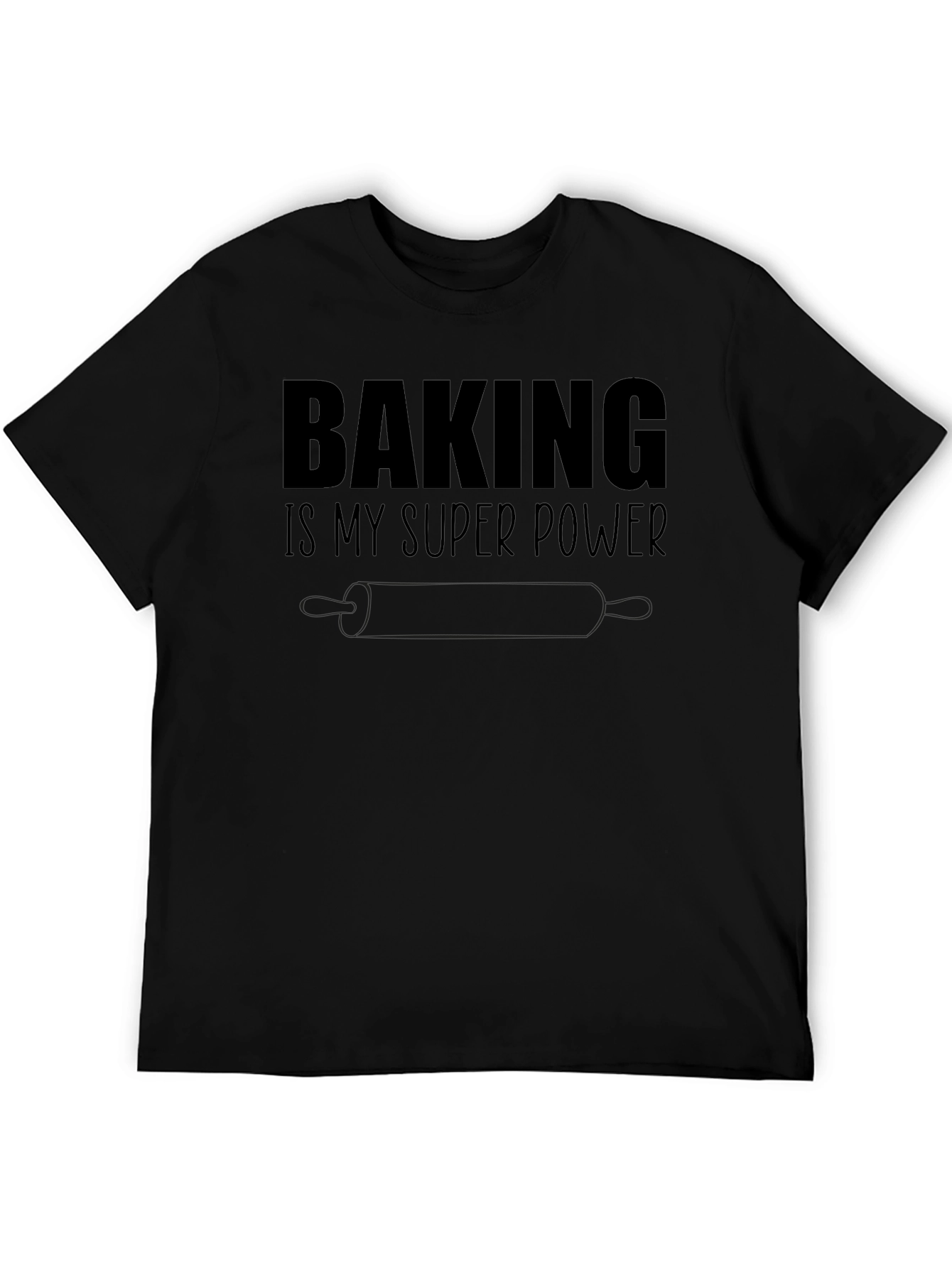 Baking is My Superpower Black Graphic Tee