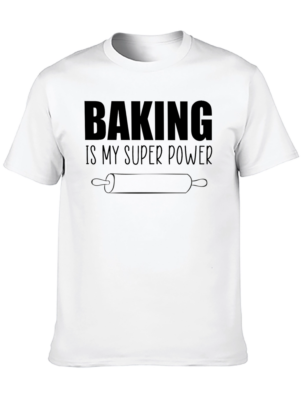Baking is My Superpower Black Graphic Tee